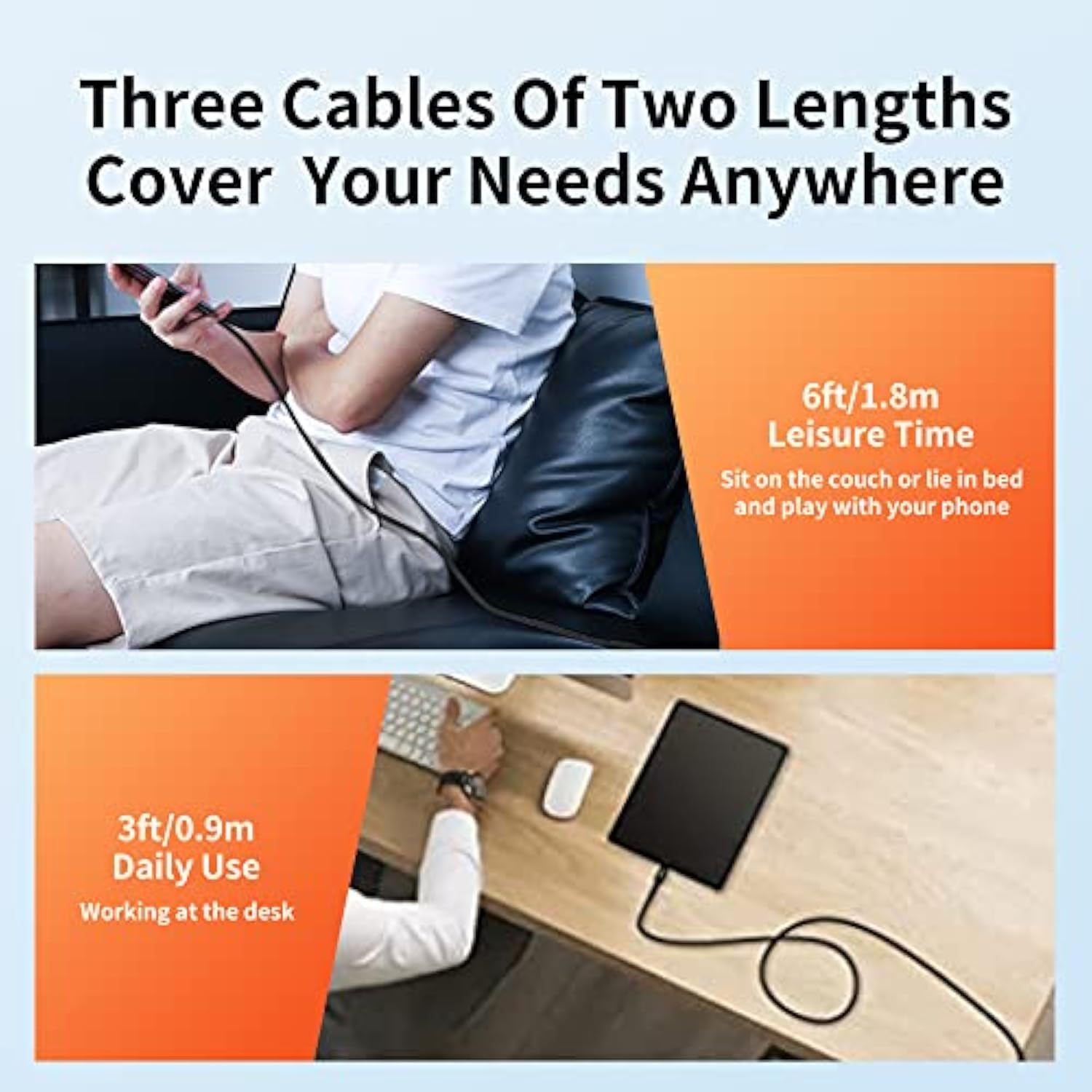Usb C Cable 3Pack(3Ft/6Ft/6Ft), Usb A To Usb C Fast Charger Cord Nylon Braided Compatible With 16/15/Plus/Pro/Pro Max?Galaxy S25 S24 S23 S22 A51 S10 S9, And Other Usb C Devicesblack