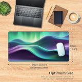 Mouse Pad, Aurora Waveflow Large Desk Mat (23.6 X 11.8 In)