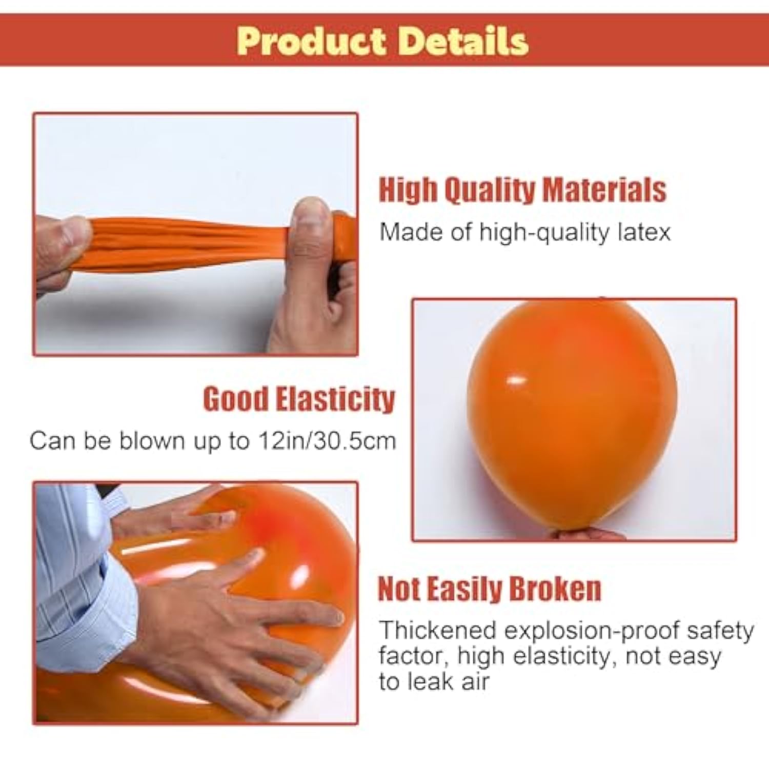 30 Pcs Fall Balloons 12 Inch Orange Gold Burgundy Latex Thanksgiving Party Decor