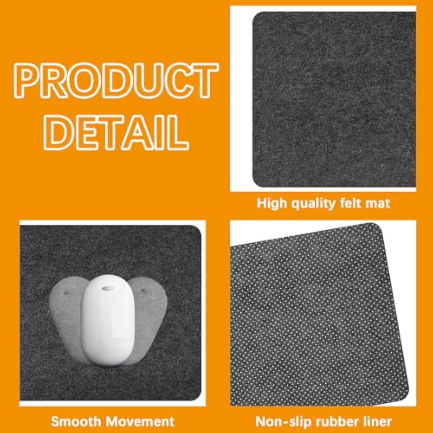 2 Pcs Large Felt Desk Mat, 40''X16'' With Non-Slip Full Desk Mouse Pad,Office Computer Desk For Keyboard Mat,Felt Desk Mat For Desk Pad Protector?100X40Cm?