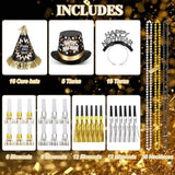 36pcs 2026 New Year Party Kit Hats Tiaras Necklaces Noisemakers Favors