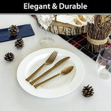 Premium Quality Heavyweight 10.25 Inch Plastic Plates China Like, Wedding And Party Dinnerware Plastic Plates White Pearl - 30 Count