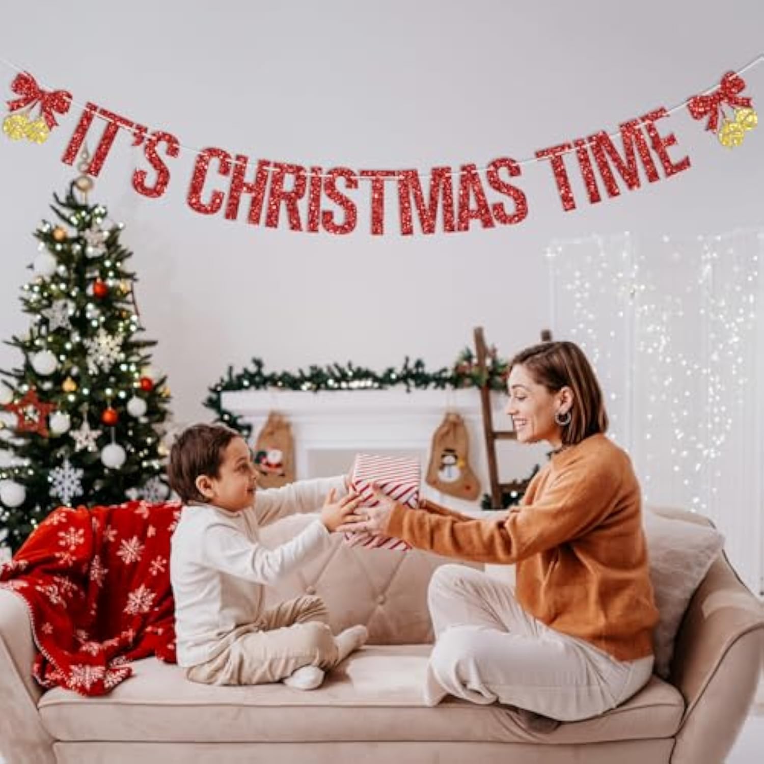 Christmas Time Banner Merry Christmas Happy New Year Party Decor