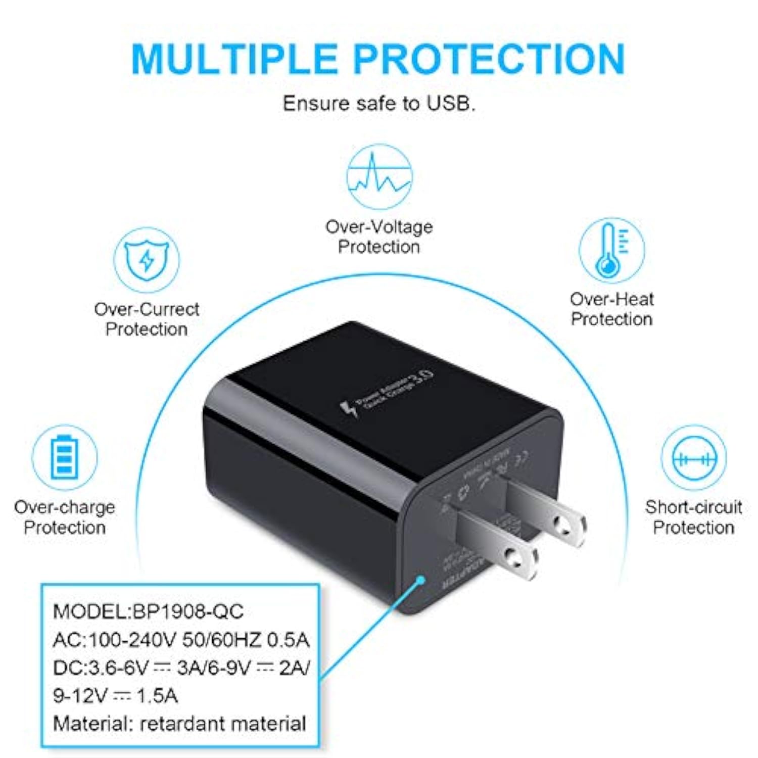 Adaptive Fast Charger For Samsung Galaxy S25 S24 S23 S22 S22+ S22 Ultra S21 S20 Fe S20+ S10 S9 A21 A51 A71 A11 A10E A16 A15 A56 Note 20 Ultra, 18W Quick Charge Wall Charger Type C Fast Charging Cable