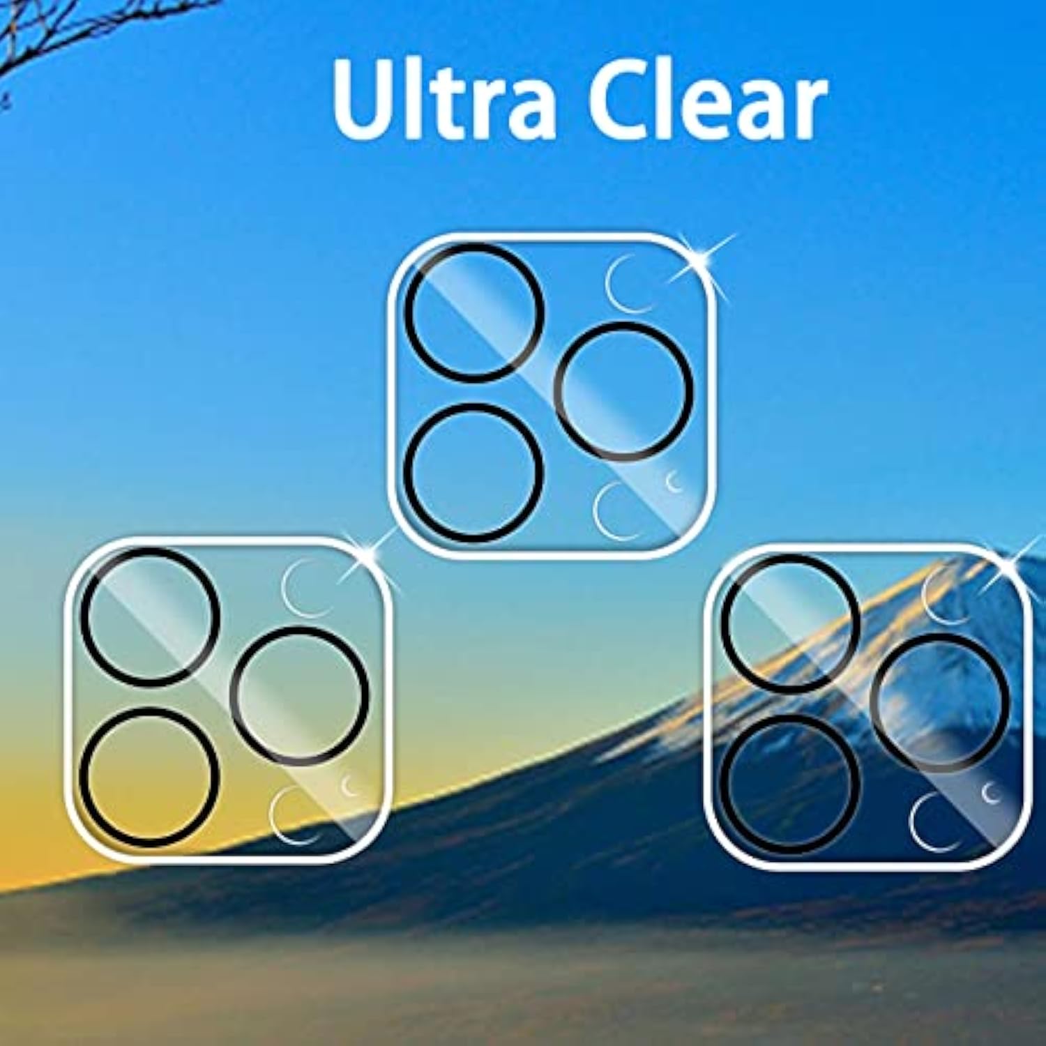 3 Pack Tempered Glass Camera Lens Protector For Iphone 12 Pro Max 6.7", Ultra Hd, 9H Hardness, Anti-Scratch, Case Friendly, Easy To Install [No Affect On Night Shots]