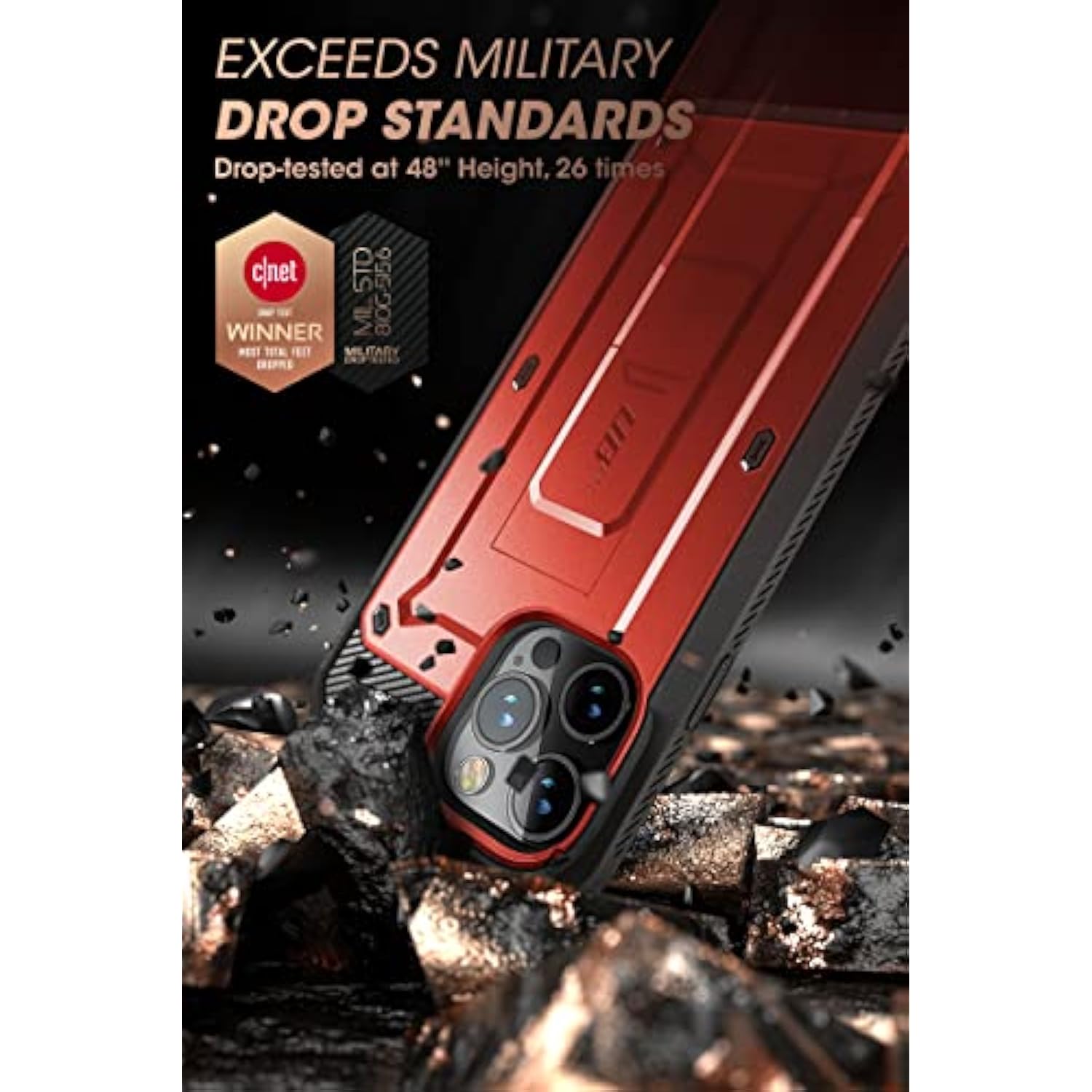 Unicorn Beetle Pro Case with Built-in Screen Protector & Kickstand & Belt-Clip fo iPhone 14 Pro Max