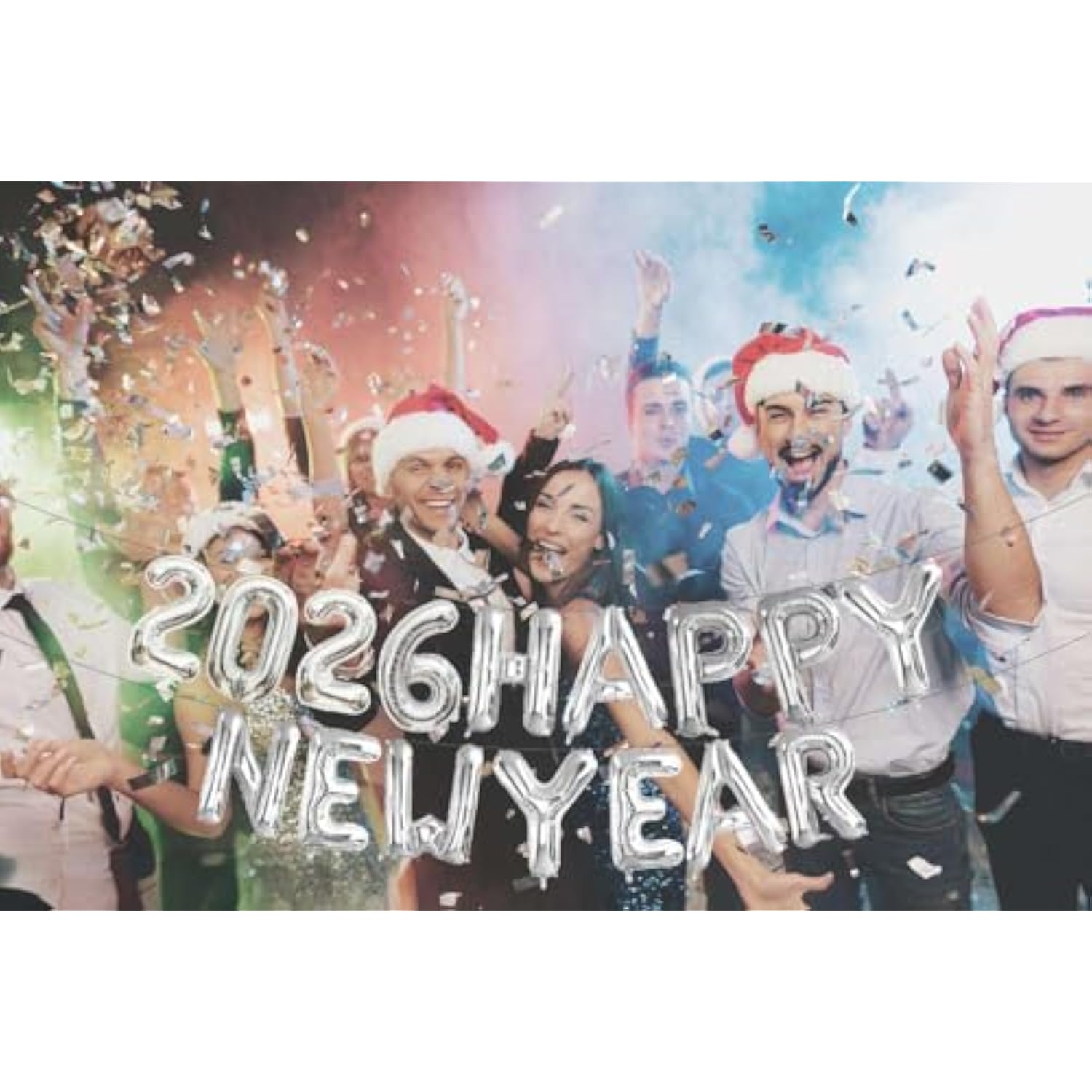 16inch Silver 2026 Happy New Year Foil Balloons Party Decor