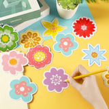 Flower Cutouts, 72Pcs Spring Flower Paper Cutouts Springtime Bulletin Board Decoration For School Party Craft Supplies