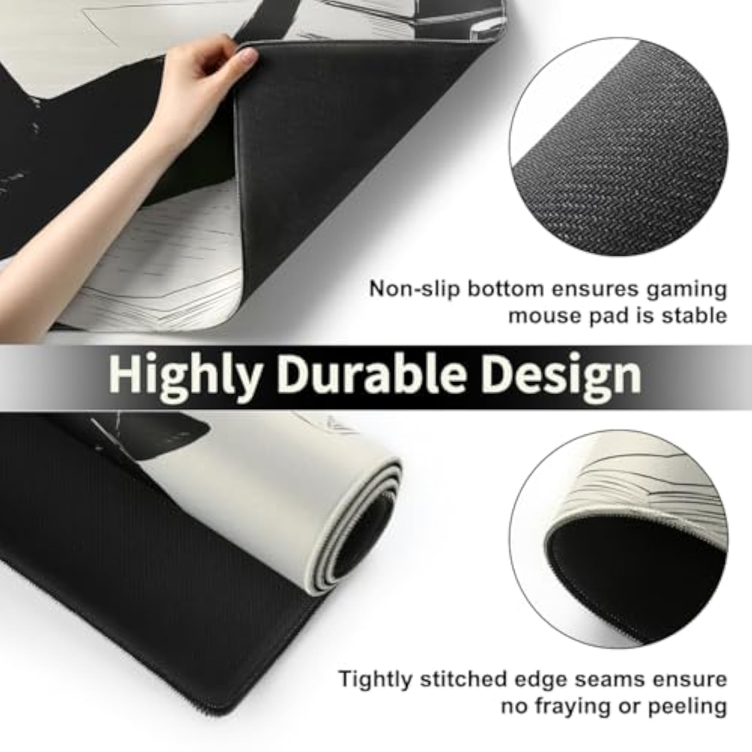 Keynovo Gaming Mouse Pad, Large Mouse Pad, Non-Slip 4Mm Laptop Gaming Desk Pad,Waterproof Desk Pad, Office And Home (Book Cat, 35.4"X15.7")