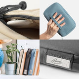 Folio 1L Tech Gear Pouch For Personal Or Individual Family, Travel, Work Cable Organizer, Electronic Tech Accessories With Label Identification, Small In Arctic Blue