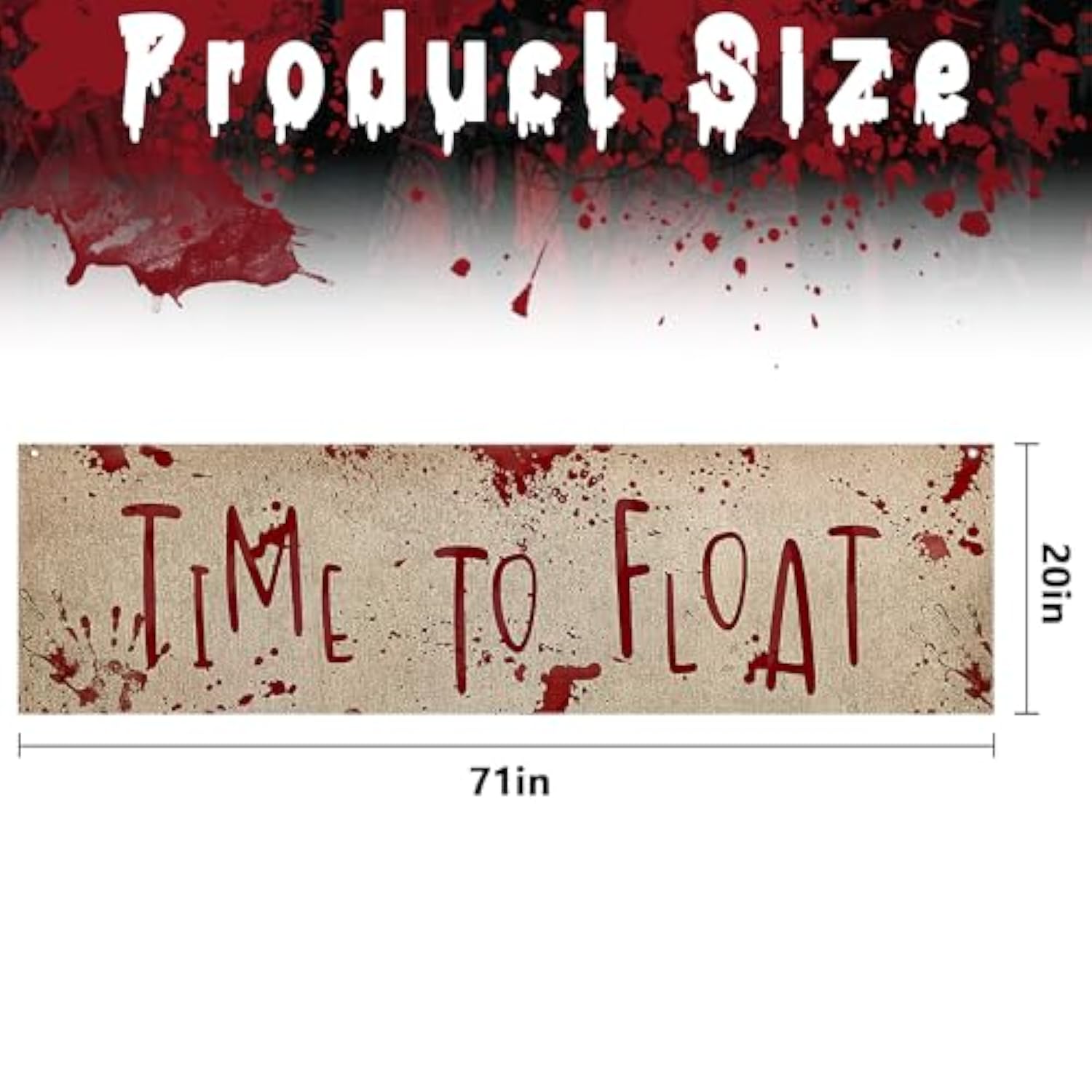 Halloween Bloody Banner 71x20 Inch Yard Sign Burlap Horror Haunted House Party Decor