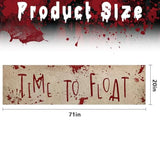 Halloween Bloody Banner 71x20 Inch Yard Sign Burlap Horror Haunted House Party Decor