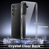Anti-Yellowing For Samsung Galaxy S25 Plus Crystal Clear Case With Screen Protector*1 Camera Lens Protector*1, [12Ft Mil-Grade Protection], Cover For Samsung Galaxy S25 Plus 6.7 Inch, Clear