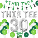 Golf 30Th Birthday Decorations, 30Th Birthday Decorations For Men, Thir-Tee Birthday Banner Cake Topper Glitter For 30Th Golf Sports Theme Birthday Party Decorations