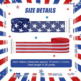 2 Rolls 20 Yard Christmas Wired Edge Ribbon Christmas Party Decoration