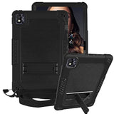 For Tcl Tab 10 5G Tablet Case With Shoulder Strap Soft Silicone&Hard Back Hybr