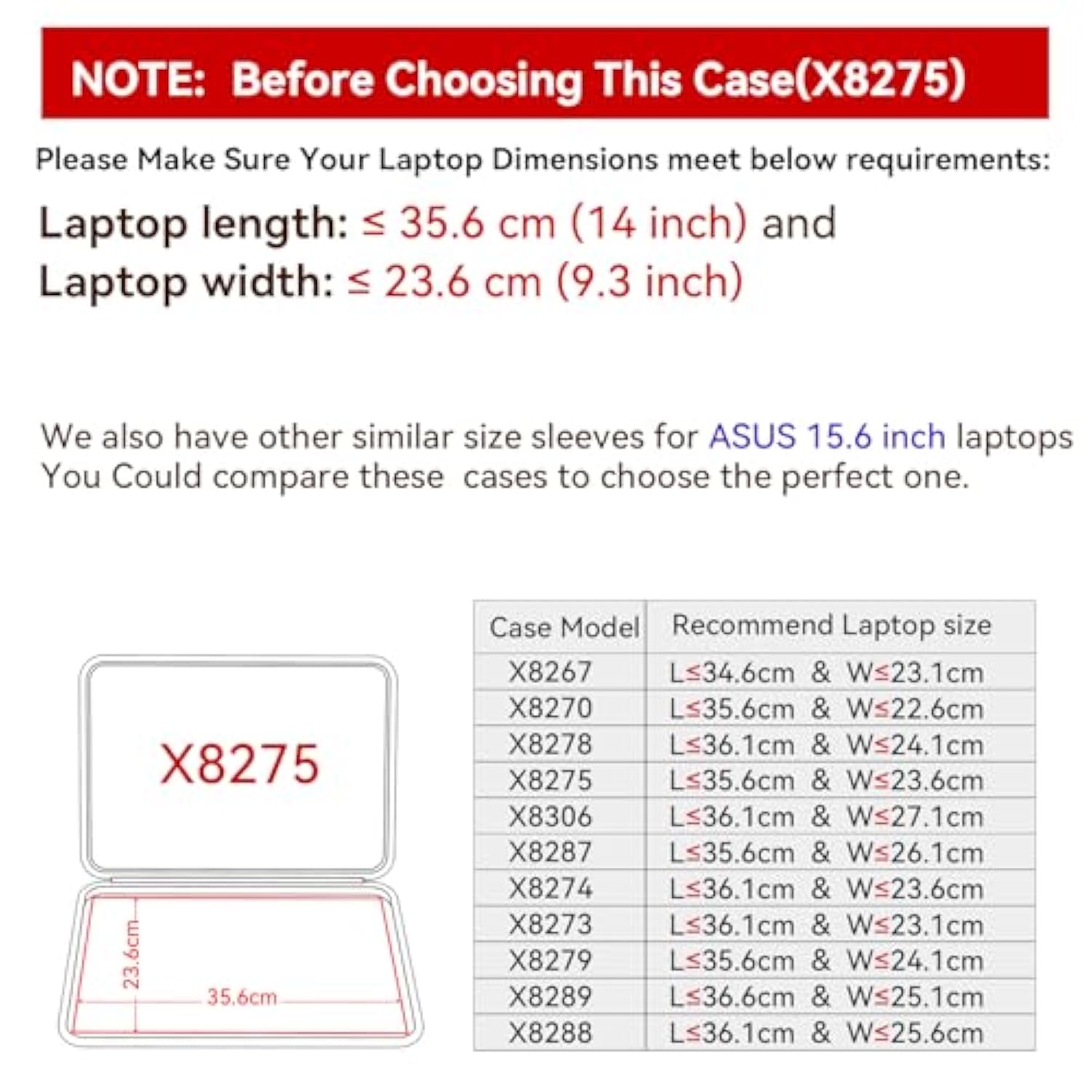 Smatree Hard EVA Protective Sleeve Case Compatible for 15.6 inch ASUS E510, for 15.6 inch ASUS Vivobook Pro 15 OLED K6502 Laptop, Anti-Shock and Waterproof Bag (X8275)