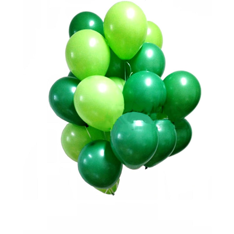 50 Pcs 12Inch Green Balloons, Light Green Balloons And Dark Green Ball