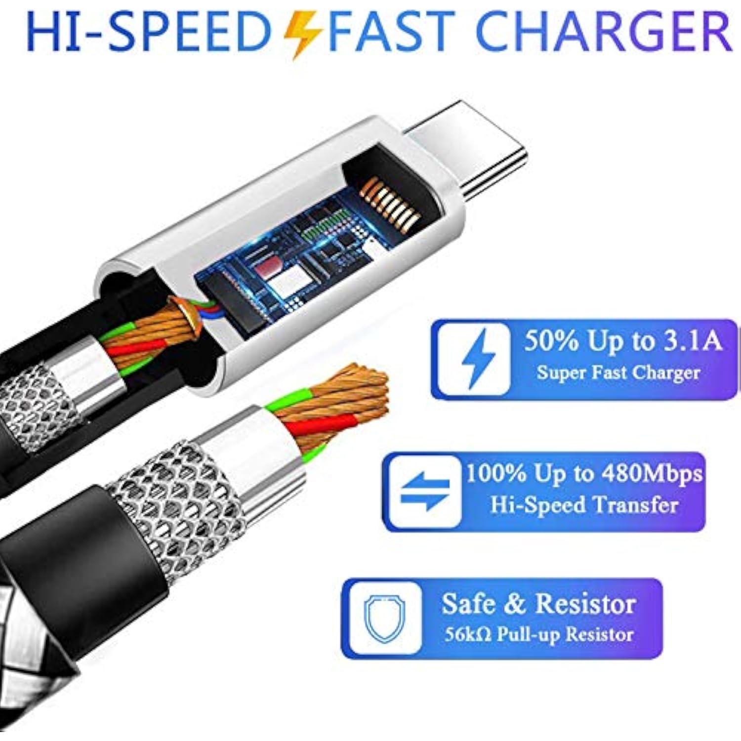 Usb C Charger Cable 10-Ft 2Pack Cord For Samsung Galaxy A20 A21 A01 A32 A42 A53 A54 5G A03S S9 Plus S9+,Tab A 10.1 8.0 2019/10.5 2018,S22 Plus Ultra,Tab S6 S5E S4 S3,A20E A30,Fast Charge Charging Wire