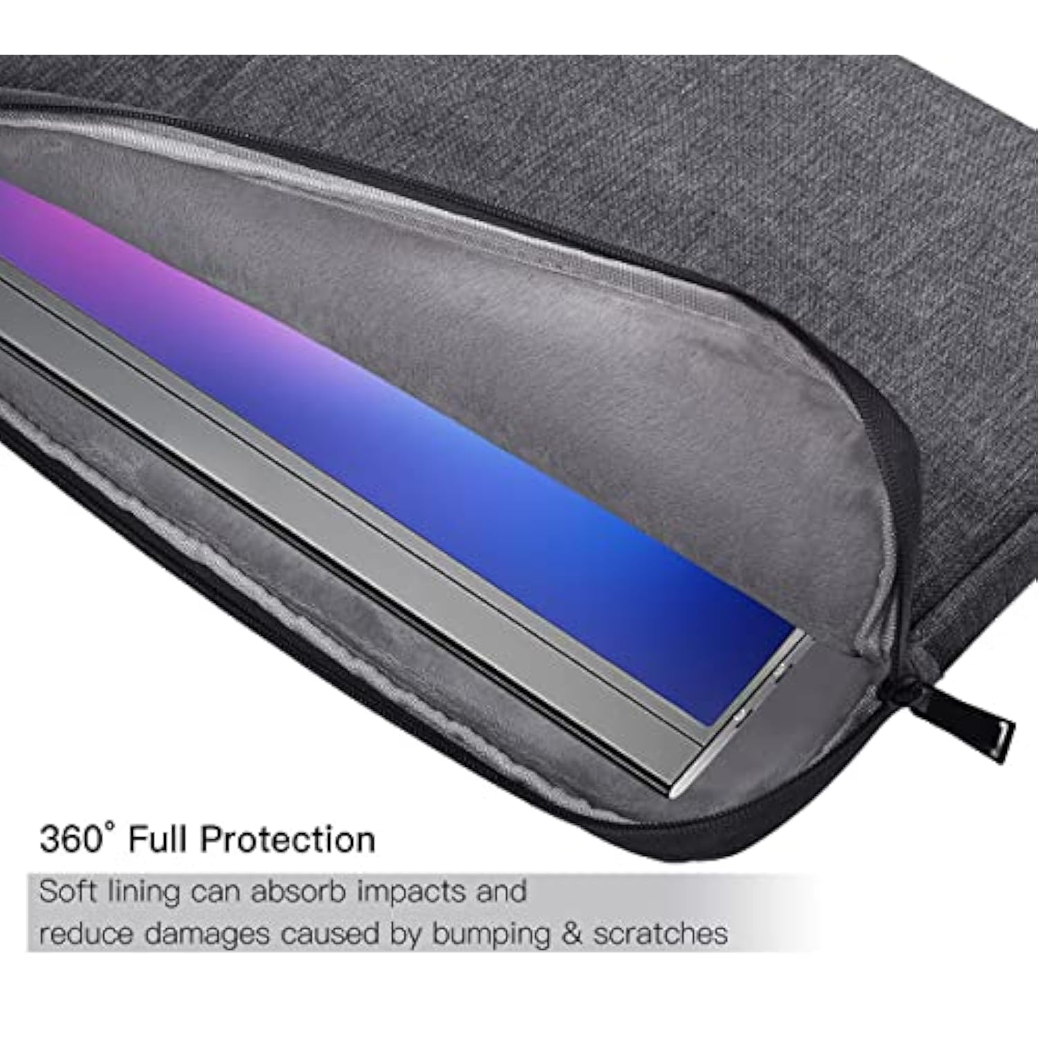 Portable Monitor Case Compatible With 18-18.5 Inch Most Large Portable Monitor Protective Sleeve Storage Bag, Space Grey(17.5X11.8 Inch)