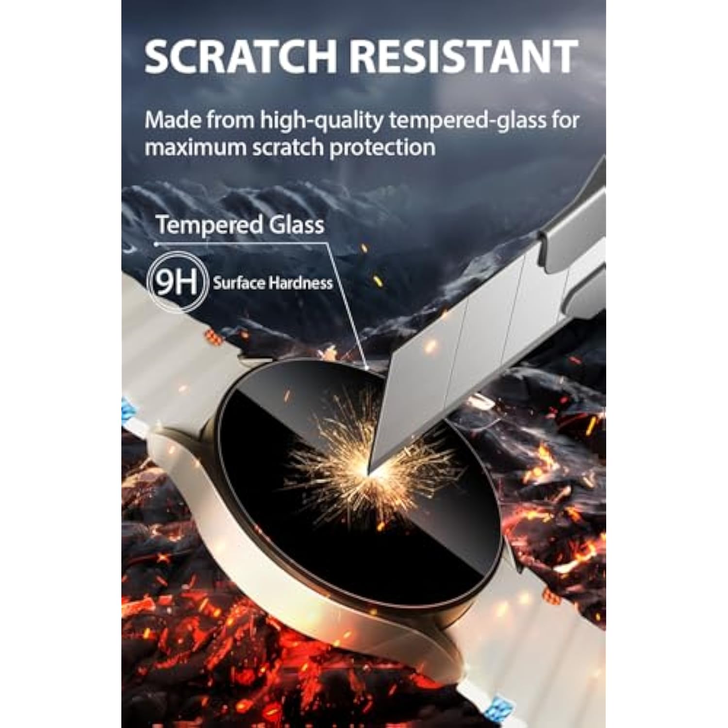 6 Pack Screen Protectors For Samsung Galaxy Watch 7/6/5/4 44Mm,Ultra-Thin Tempered Glass Screen Protectors For Galaxy Watch 7/6/5/4 44Mm,Anti Scratch,Bubble Free