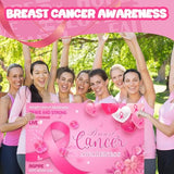 4 Pcs Breast Cancer Awareness Banner Decorations, Pink Ribbon