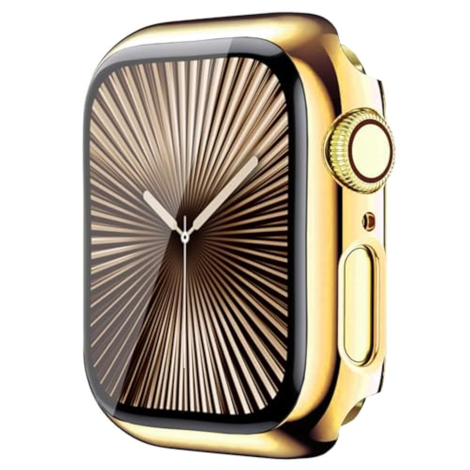 42Mm Hard Plated Case For Apple Watch Series 11 10 42Mm Tempered Glass Screen Protector Case, Full Coverage Ultra-Thin Shockproof Bumper Iwatch Cover (Gold, 42 Mm)