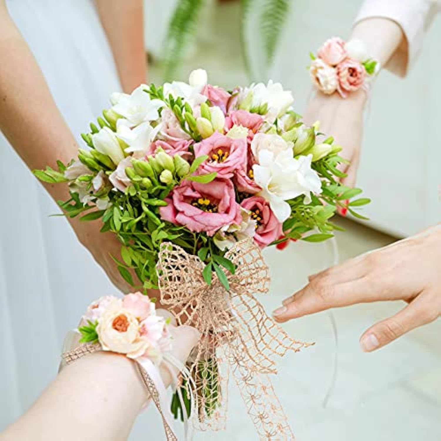 4 Rolls Burlap Ribbon 15 M Natural Burlap Lace Ribbon Mesh Burlap Ribb