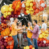 Fall Balloon Arch Kit 189PCS Orange Burgundy White Balloons for Thanksgiving Baby Shower Party