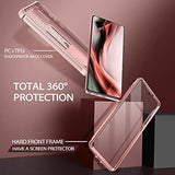 For Samsung Galaxy Note 20 5G Case, [Built In Screen Protector And Kickstand] Heavy Duty Military Grade Protection Shockproof Protective Cover For Samsung Galaxy Note 20 Rose Gold