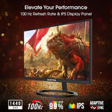 Ips 27 Inch 2K 2560 X 1440P Qhd 75Hz Displayport Hdmi 99% Srgb Build-In Speakers Machine Black (E275W-Qpt)
