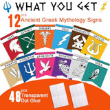Greek Mythology Party Signs, 12Pcs Greek God Party Decorations, Greek Mythology Party Decorations, Fit For Greek Gods Birthday, Ancient Greek Party Decor, Percy Jackson Birthday Party Decor