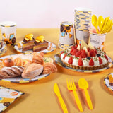 170PCS Construction Birthday Party Supplies Set with Banner, Plates, Cups & Tablecloths