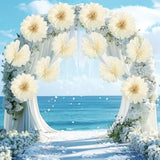 Tissue Paper Flowers White Paper Flowers Decorations Large Butterfly Decorations Butterfly Wall Decor For Wedding Baby Shower Bachelorette Bridal Shower 12Pcs