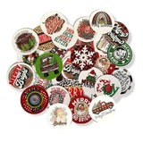 Christmas Freshie Round Cardstock 3" Inches | 32 Pk | Mixed Holiday Card Stock Cut Out Circles Supplies For Scented Aroma Beads Circle Molds Car Candle Random