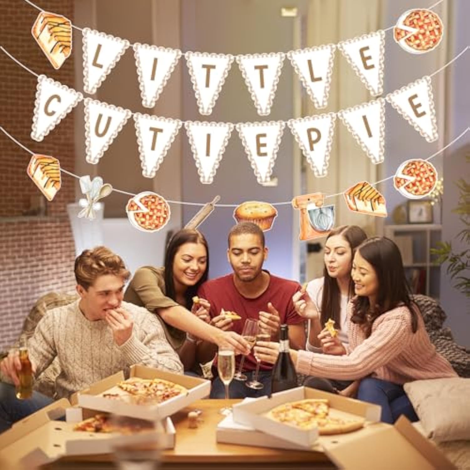 Little Cutie Pie Baby Shower Banner & Garland for First Birthday