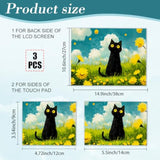 Oil Painting Cat Laptop Skin Stickers Cutable Universal Size Fits 12" 13" 13.3" 14" 15 Inch Laptop Cute Yellow Flower Removable Waterproof Notebook Art Decals Pc Protector Cover Sticker