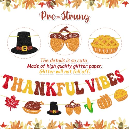 60 Inch Round Fall Thanksgiving Tablecloth, Vintage Pumpkin Turkey Sunflower Harvest Border Round Table Cover, Christmas Holiday Waterproof Polyester Table Cloth for Dinner Kitchen Home Party