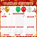 2 Sets Christmas Balloon Stand Kit For Floor Include 53.2 Inch Tall Balloon Stands With Base And 48 Latex Balloon Column Balloon Garland Arch Tree For Birthday Wedding Baby Shower
