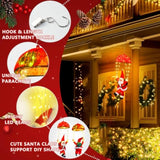 Christmas Lights Outdoor Indoor, Santa Claus Parachute Led Lights, 8 Modes & Timer Christmas Decorations Lights Outside