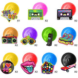 90s Party Swirl Decorations: Retro Hip Hop Birthday, 30 Piece Set
