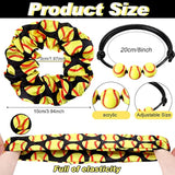 60 Pcs Softball Gifts For Team Girls Softball Party Favors Include Cosmetic Bag, Keychains, Hair Scrunchies, Hair Ties, Bracelets For Sport Theme Birthday Party Supplies