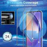 [4+3 Pack Screen Protector Compatible With Galaxy A54 5G, 4 Tempered Glass With 3 Camera Lens Protectors, High Clarity, Anti-Shatter, Bubble Free