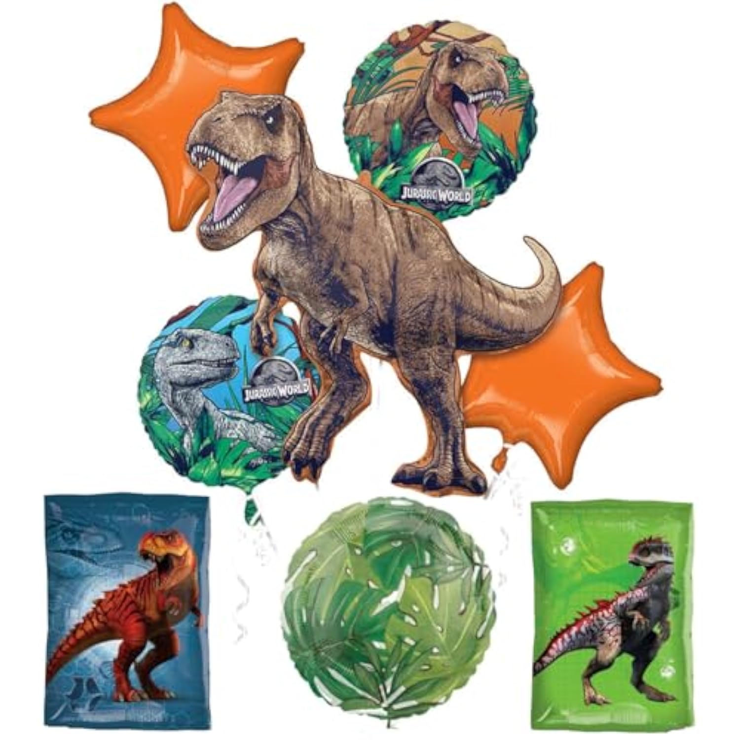 Jurassic Dinosaur World Birthday Party Supplies Balloon Bouquet Decorations 8pc