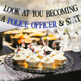 Congrats Officer Banner Future Police Officer Class of 2025 Glitter Graduation Decor