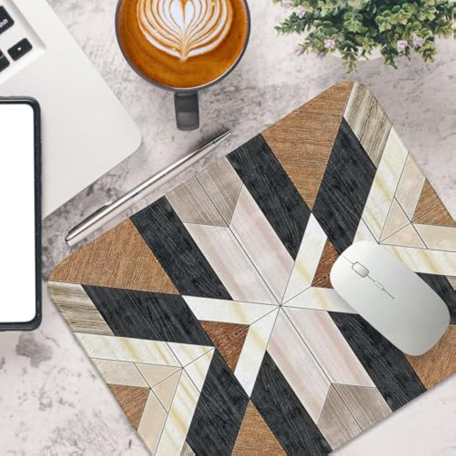Western Mouse Pad Brown Small Mousepads Rectangle Cowboys Travel Computer Mouse Pad For Laptop, Retro Mousepads Western Gifts Office Decor For Cowgirls Women 11.8X9.8