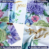 Pink Flower Garden Birthday Backdrop Banner for Women’s Party Decor
