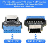 Usb 3.0 19Pin Header To Type-E Front A-Key Interface-Extend Usb Ports To Pcs F