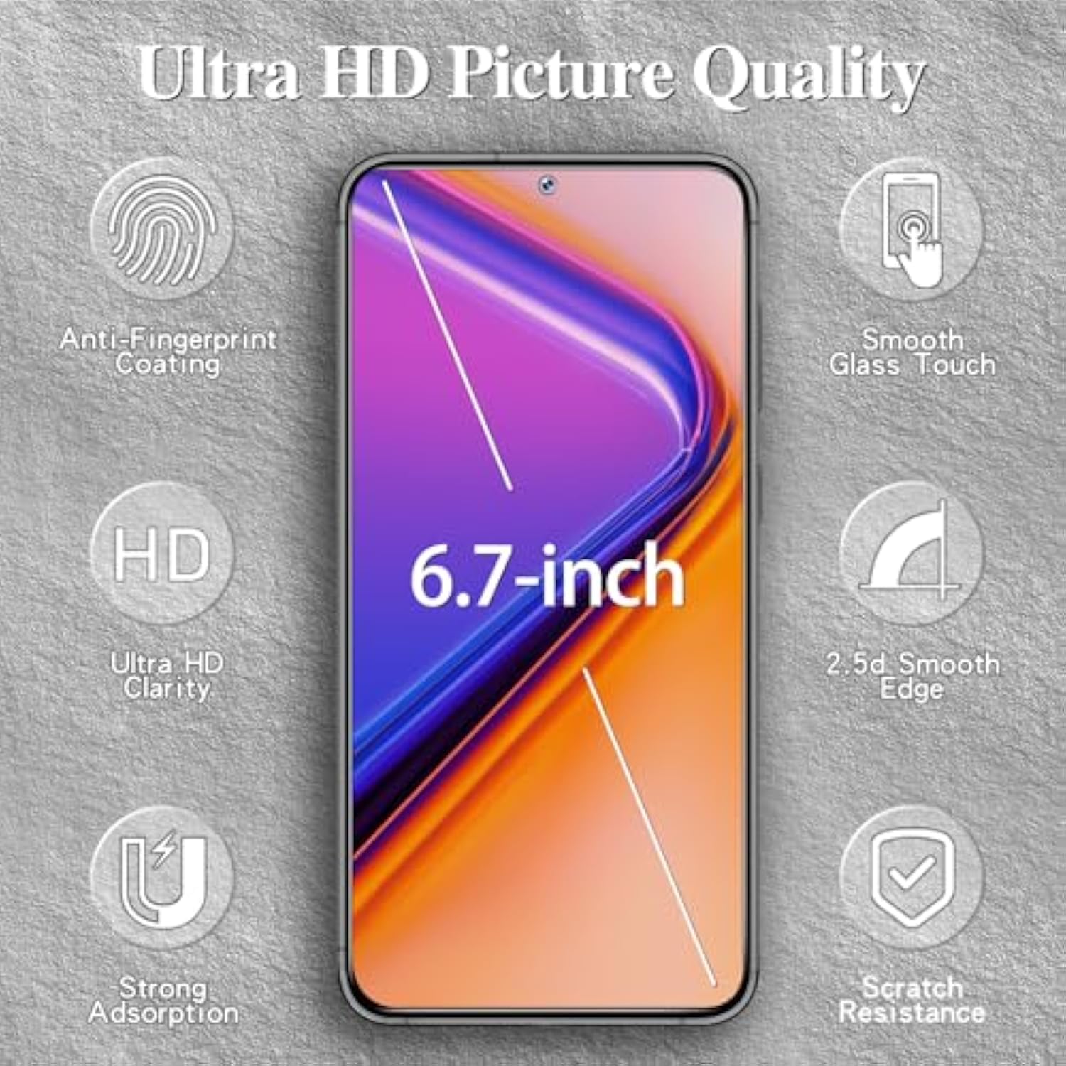 [3 Pack] Privacy Screen Protector For Samsung Galaxy S25 Plus, Support Fingerprint Unlock, Anti Spy, Anti Scratch, Bubble Free