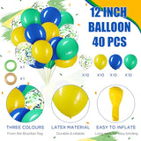 54 Pcs Brazilian String Pennant Banners Brazil Flag Green, Yellow And Blue Latex Balloons With Confetti Balloons Craft Ribbon For Independence Day Patriotic Events Sports Anniversary